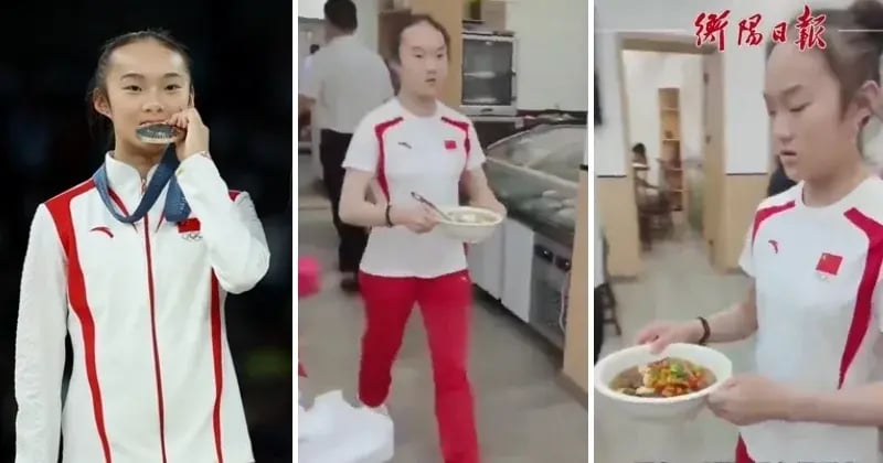 Olympian By Day, Server By Night: Silver Medallist Zhou Yaqin Seen Helping Out at Her Family Restaurant